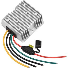 Acc Control 30A 360W DC 24V 48V 36V to 12V Step Down Converter Volt Golf Cart Voltage Reducer Regulator Buck Transformer Waterproof with Fuse