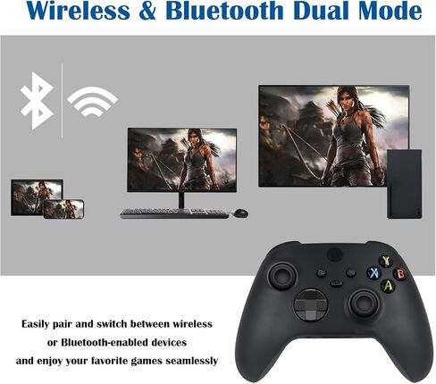 Model 1914 Series S Controller for Xbox Series X | S ، Carbon Black Gamepad متوافق مع Xbox Series X/S & Xbox One X/S & PC ، مقبس سماعة الرأس 3.5 مم [لعبة فيديو] in Saudi Arabia