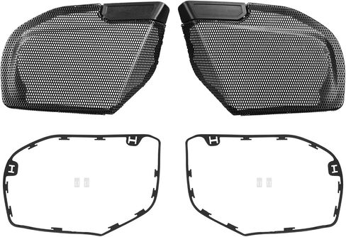 شوايات مكبر صوت هدية ، Slmoto Front Fairing Speaker Grills Mesh Covers تتوافق مع Harley Cvo Road Glide St Fltrxstse Road Glide Fltrx 2024-2025 CVO Road Glide Fltrxse 2023-2025 in Kuwait