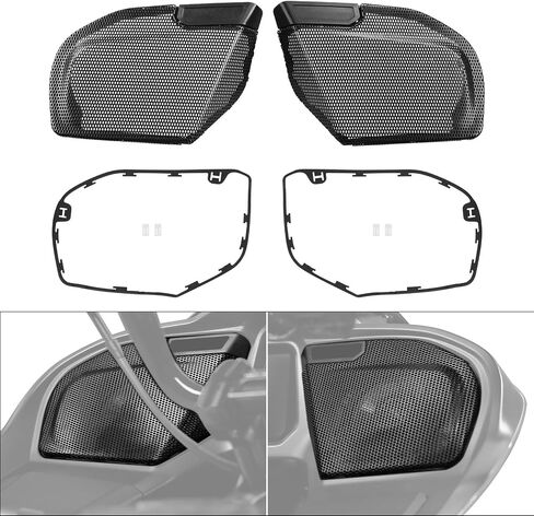 شوايات مكبر صوت هدية ، Slmoto Front Fairing Speaker Grills Mesh Covers تتوافق مع Harley Cvo Road Glide St Fltrxstse Road Glide Fltrx 2024-2025 CVO Road Glide Fltrxse 2023-2025 in Kuwait