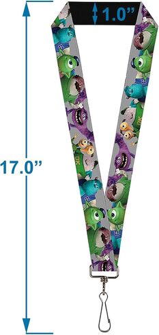 Buckle Down Lanyard-1.0-Monsters University Character Lineup Gray in Saudi Arabia