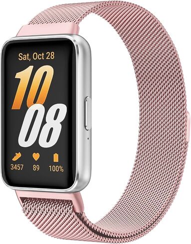 شريط الساعات المعدنية متوافق مع Samsung Galaxy Fit 3 Band ، حزام معصم حلقة الصلب غير القابل للصدأ لـ Galaxy Fit 3 SM-R390 Smartwatch Accessories in Kuwait