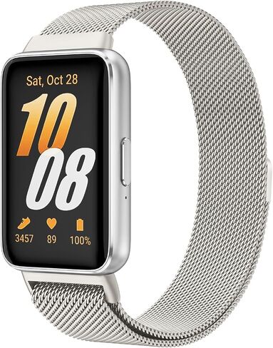 شريط الساعات المعدنية متوافق مع Samsung Galaxy Fit 3 Band ، حزام معصم حلقة الصلب غير القابل للصدأ لـ Galaxy Fit 3 SM-R390 Smartwatch Accessories in Kuwait