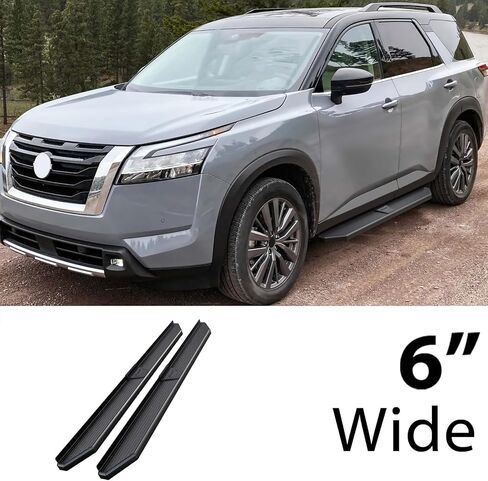HD Ridez Running Board 6" Black Compatible with Nissan Pathfinder 2022-2024 (Nerf Bar Side Steps Side Bars) in Kuwait