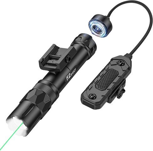Ezshoot 2500 Lumens Laser Light Light Combo للبندقية مع مفتاح عن بُعد مغناطيسي متوافق مع Picatinny ، وسرد Laser Light مع وضع قوي ، ومصباح يدوي تكتيكي للدفاع عن المنزل ، والصيد in Kuwait