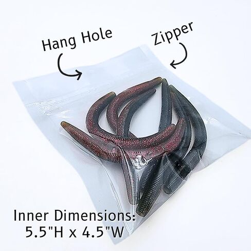 100 Pack 6"H x 6"W Outer Dimensions Clear Fishing Lure Odor-Proof Reclosable Heat Sealable, Poly Flat Pouch Color: Clear | Fishing Bait | Leak Proof | Waterproof | Soft Bait Storage | Fishing Tackle in Saudi Arabia