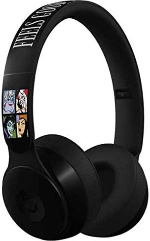 Skinit Skinit Audio Audio Skin متوافق مع Beats Solo Pro - ديزني الأشرار المرخصة رسميًا Cruella de Vil بالأبيض والأسود in Kuwait