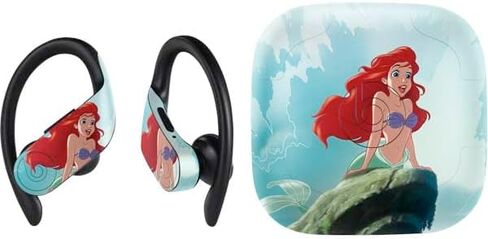 Skinit Decal Audio Skin Compatible with PowerBeats Pro - Officially Licensed Disney The Little Mermaid Character Silhouette Pattern Design in Kuwait