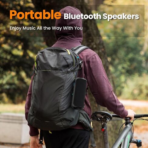 Raymate Bluetooth Speaker, IPX7 Waterproof, 30W Stereo with Deep Bass, Wireless Blue Tooth 5.3, 100Ft Range TWS Pairing, 15H Playtime, Portable Speakers with Lanyard for Party Beach Travel Gift in Saudi Arabia