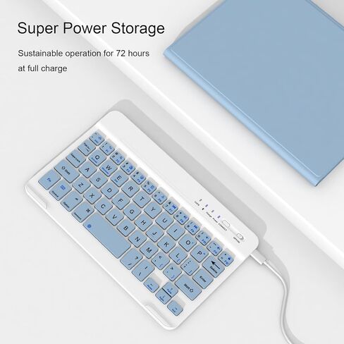 حالة لوحة المفاتيح لـ iPad Pro 11 Inch (M4) 2024 [لوحة المفاتيح اللاسلكية القابلة للفصل المغناطيسية] [دعم 3 نظام] Flip Stand مع حامل قلم رصاص لـ iPad 11 "Pro 2024 (M4) ، Blue) in Kuwait