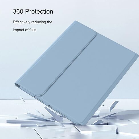 حالة لوحة المفاتيح لـ iPad Pro 11 Inch (M4) 2024 [لوحة المفاتيح اللاسلكية القابلة للفصل المغناطيسية] [دعم 3 نظام] Flip Stand مع حامل قلم رصاص لـ iPad 11 "Pro 2024 (M4) ، Blue) in Kuwait