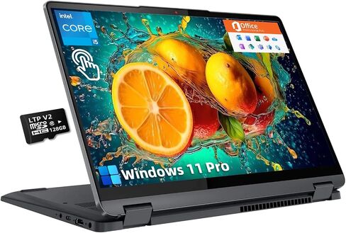 Lenovo Flex 5i 14 "FHD Touchscreen 2-in-1 الكمبيوتر المحمول ، Intel Core I5-1235U (Beats I7-1165G7) ، RAM 8GB-تخزين 640 جيجا بايت (512GB SSD + 128GB SD) ، ث/أ. in Kuwait
