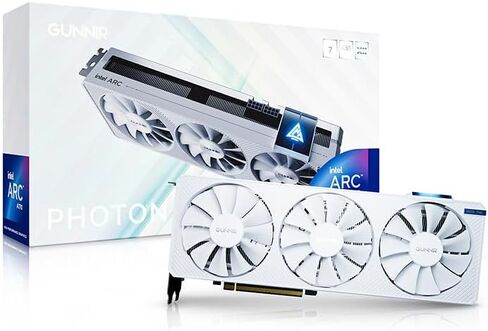 WEELIAO GUNNIR Intel Arc A770 Photon 16G OC White Graphics Card, 2400 Mhz Video Card,16GB 256-bit GDDR6,PCIE 4.0,1 HDMI,3 DP,3 Fans, TBP 285 in Saudi Arabia