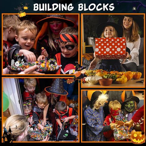 Sawaruita Halloween Toys Ghost Pumpkin Vampire Building Kit for Kids, Cute Halloween Party Gift Goody Bag Fillers for Boys or Girls 6-10 Years Old in Saudi Arabia
