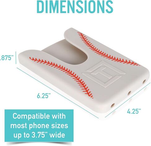Baseball Phone Holder for Bogg Bag and Simple Modern Bag - Made of Silicone and Fits All Phone Sizes in Saudi Arabia