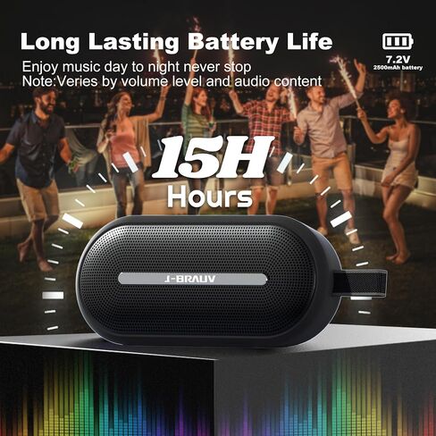 Portable Wireless Speakers Bluetooth, Mini Bike Speakers, 12W Stereo Loud Sound, IP67 Waterproof, TWS Pairing, BT5.3, 15H Playtime, Outdoor Speaker Bluetooth for Biking, Gifts in Saudi Arabia