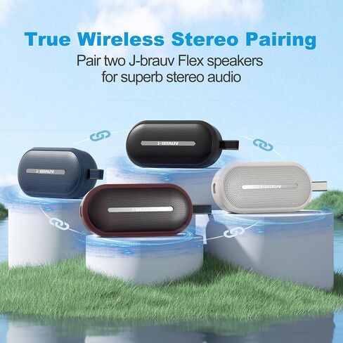 Portable Wireless Speakers Bluetooth, Mini Bike Speakers, 12W Stereo Loud Sound, IP67 Waterproof, TWS Pairing, BT5.3, 15H Playtime, Outdoor Speaker Bluetooth for Biking, Gifts in Saudi Arabia