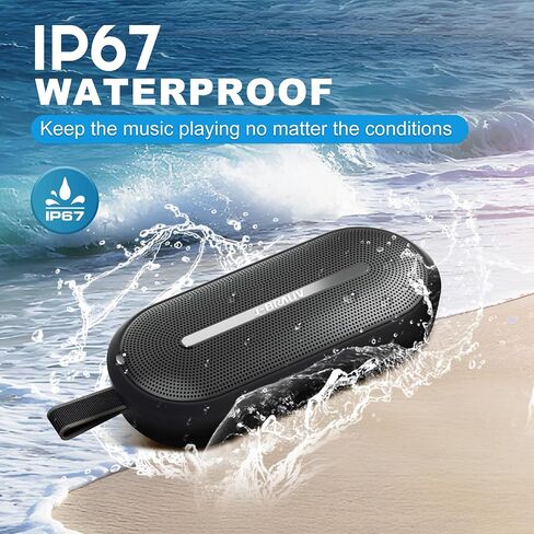 Portable Wireless Speakers Bluetooth, Mini Bike Speakers, 12W Stereo Loud Sound, IP67 Waterproof, TWS Pairing, BT5.3, 15H Playtime, Outdoor Speaker Bluetooth for Biking, Gifts in Saudi Arabia