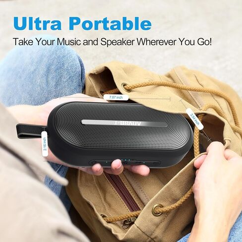 Portable Wireless Speakers Bluetooth, Mini Bike Speakers, 12W Stereo Loud Sound, IP67 Waterproof, TWS Pairing, BT5.3, 15H Playtime, Outdoor Speaker Bluetooth for Biking, Gifts in Saudi Arabia