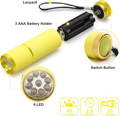 9 LED Glow in Dark Flashlights, Small Mini Pink Flashlight for Home Camping in Saudi Arabia