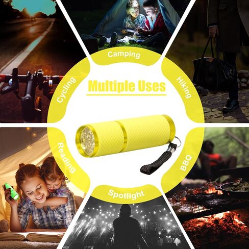 9 LED Glow in Dark Flashlights, Small Mini Pink Flashlight for Home Camping in Saudi Arabia