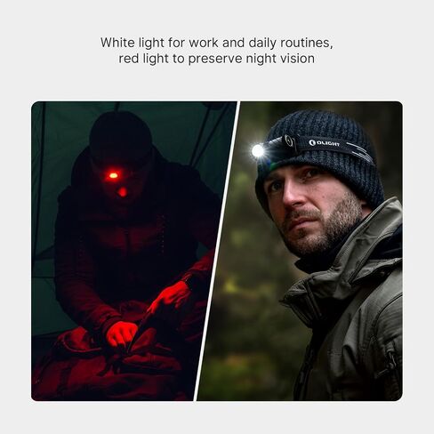 Olight Perun 3 Mini Headlamp 1250 Lumens LED LED مصباح يدوي ، مصباح أمامي قابل لإعادة الشحن مع خيار الضوء الأحمر ، مثالي للعمل ، المشي لمسافات طويلة ، التخييم والتسلق (Cool White 5700k ~ 6700k ، Black) in Saudi Arabia