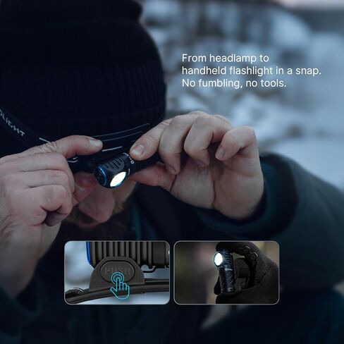 Olight Perun 3 Mini Headlamp 1250 Lumens LED LED مصباح يدوي ، مصباح أمامي قابل لإعادة الشحن مع خيار الضوء الأحمر ، مثالي للعمل ، المشي لمسافات طويلة ، التخييم والتسلق (Cool White 5700k ~ 6700k ، Black) in Saudi Arabia