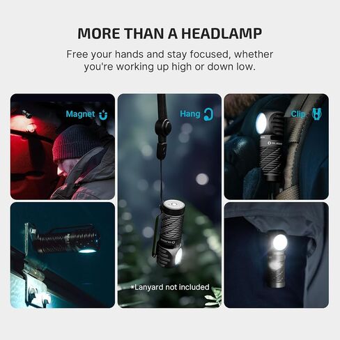 Olight Perun 3 Mini Headlamp 1250 Lumens LED LED مصباح يدوي ، مصباح أمامي قابل لإعادة الشحن مع خيار الضوء الأحمر ، مثالي للعمل ، المشي لمسافات طويلة ، التخييم والتسلق (Cool White 5700k ~ 6700k ، Black) in Saudi Arabia