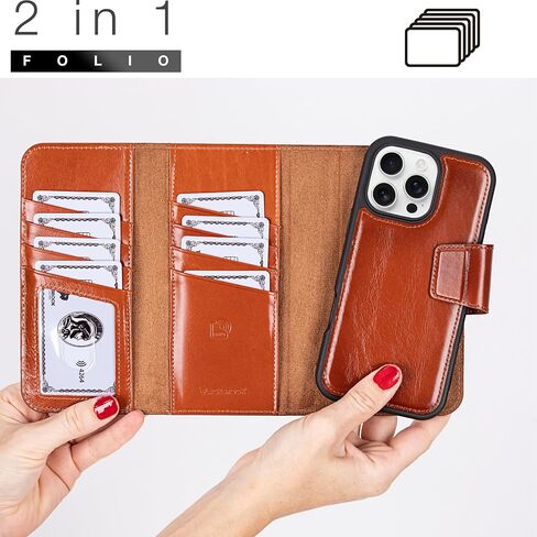 Blackbrook for iPhone 16 Pro Case مع حامل البطاقة ، Tudor Premium Leathe in Kuwait