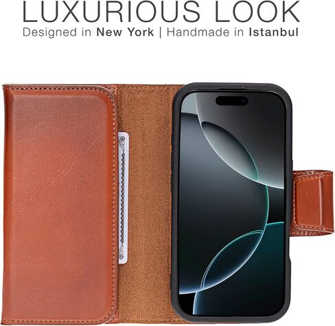Blackbrook for iPhone 16 Pro Case مع حامل البطاقة ، Tudor Premium Leathe in Kuwait