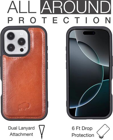 Blackbrook for iPhone 16 Pro Case مع حامل البطاقة ، Tudor Premium Leathe in Kuwait