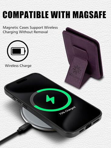 Wallet Phone Case [Strong Magnetic] Compatible with iPhone 16 Pro Case Wallet with Kickstand & RFID Blocking Card Holder (4 Cards) for iPhone 16 Pro (6.3Inch), Brown in Saudi Arabia