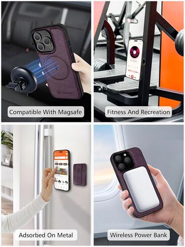 Wallet Phone Case [Strong Magnetic] Compatible with iPhone 16 Pro Case Wallet with Kickstand & RFID Blocking Card Holder (4 Cards) for iPhone 16 Pro (6.3Inch), Brown in Saudi Arabia