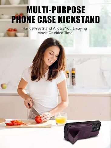 Wallet Phone Case [Strong Magnetic] Compatible with iPhone 16 Pro Case Wallet with Kickstand & RFID Blocking Card Holder (4 Cards) for iPhone 16 Pro (6.3Inch), Brown in Saudi Arabia
