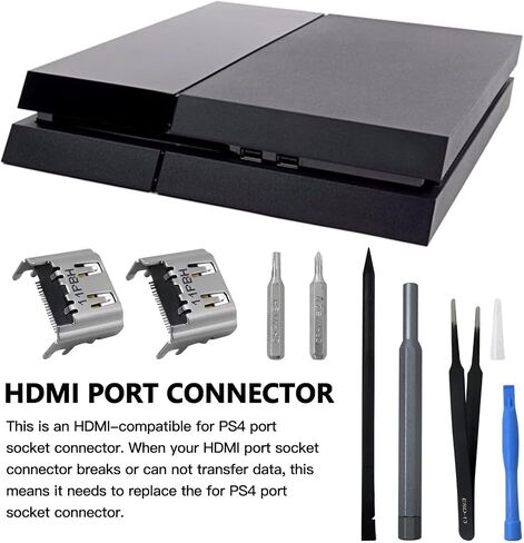 2025 2x منفذ HDMI و 1 × معدني سائق البت 5 بوصة و 2 × بتات الدقة لـ Sony PlayStation 4 PS4 ، عرض مجموعة موصل واجهة مقبس المقبس in Kuwait