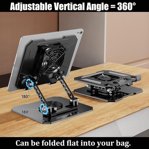 360° Rotating Desk Stand Holder with USB Cooler for iPad/Tablets in Kuwait