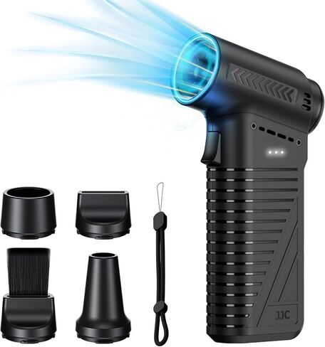 jjc electric compressed air duster ، 105000 دورة في الدقيقة ، مسدس منفاخ هواء محمول مع محرك بدون فرش ، و 4-gear قابلة للتعديل ، قابلة لإعادة الشحن المكبر للهواء اللاسلكي مع مرشح التنظيف لكاميرا كمبيوتر لوحة المفاتيح نظيفة in Saudi Arabia