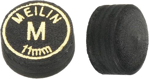 2 Pack Pool Cue Tips - Laminated Billiard Cue Tips, Super Soft Multiple Layer Faux Leather, Apply to Pool Cues/Snooker (12mm Dia, Black) in Saudi Arabia
