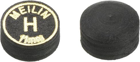 2 Pack Pool Cue Tips - Laminated Billiard Cue Tips, Super Soft Multiple Layer Faux Leather, Apply to Pool Cues/Snooker (12mm Dia, Black) in Saudi Arabia