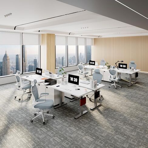 FLEXISPOT Height Adjustable Standing Desk Frame, Electric Sit Stand Desk Base for Home and Office (Gray Frame Only) in Saudi Arabia