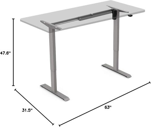 FLEXISPOT Height Adjustable Standing Desk Frame, Electric Sit Stand Desk Base for Home and Office (Gray Frame Only) in Saudi Arabia