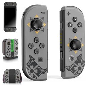 Replacement For Switch Controller, Mando De Switch OLED/Lite, Wireless Left/Right Joypad With No-Drift Joystick, Wake-Up, Dual Vibration, No NFC (Gray, Not Official Controles)