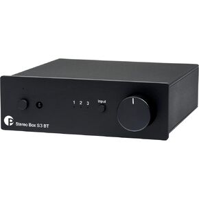 Pro-Ject Stereo Box S3 BT Ultra Compact Integrated Amplifier with Bluetooth and Motor Potentiometer (Black)