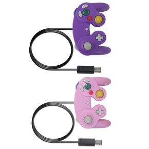 USONLINE911 2-pack Classic Wired Controller ملاءمة لـ Wii U Console ، وحدة تحكم الألعاب البديلة تناسب Nintendo Gamecube (Blue & Red)