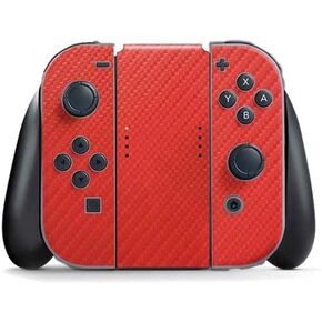 Skinit Decal Gaming Skin Compatible with Nintendo Switch (2017-2021) Joy-Con Controller - Green Carbon Fiber Specialty Texture Material Design