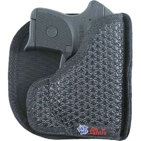 DeSantis Superfly Pocket Holster - Pocket Holsters for Concealed Carry, Pocket Gun Holster, Compatible with Ruger LCP Custom, LCP II, LCP MAX, Taurus Spectrum 380 - Ambidextrous, Black