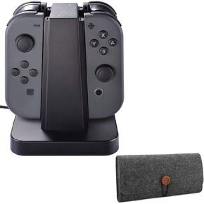 Deco Gear Compatible with Nintendo Switch Joy-Con Charging Dock (NSCD) with Lightweight Protective Sleeve