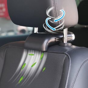 Car Fan, Portable Car Cooling Fan Front Rear Seat Air Circulation Fan, USB Car Fan Front Seat Cooling Fan for Driver, 3 Speed Adjustable USB Powered Car Seat Fan for Car Truck Van Suv Vehicle (Black)