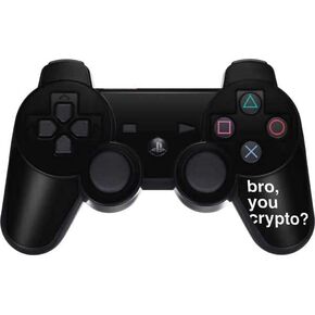 Skinit Decal Gaming Skin Compatible with PS3 Dual Shock Wireless Controller - Originally Designed Bro You Crypto Design