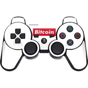 Skinit Decal Gaming Skin Compatible with PS3 Dual Shock Wireless Controller - Originally Designed Bitcoin Design